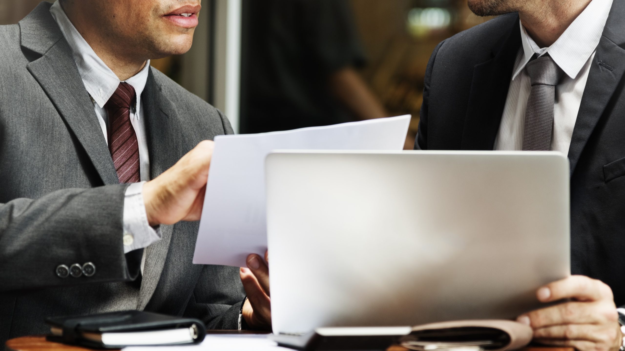 businessmen working technology paper concept utc